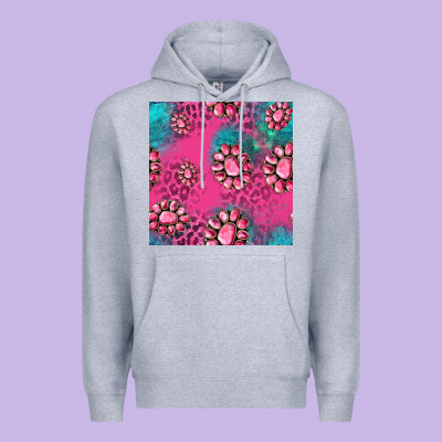 Pink Turquoise Gemstoes Seamless Pattern Premium Hoodie Designed By Hra Design Shop