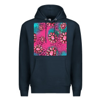 Navy pink turquoise gemstoes seamless pattern Premium Hoodie - HRA Design Shop