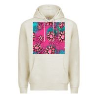 Oatmeal Heather pink turquoise gemstoes seamless pattern Premium Hoodie - HRA Design Shop