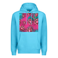 Ocean Blue pink turquoise gemstoes seamless pattern Premium Hoodie - HRA Design Shop