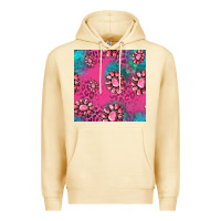 Pina Colada pink turquoise gemstoes seamless pattern Premium Hoodie - HRA Design Shop