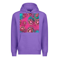 Purple pink turquoise gemstoes seamless pattern Premium Hoodie - HRA Design Shop