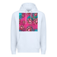 White pink turquoise gemstoes seamless pattern Premium Hoodie - HRA Design Shop