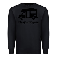 Black lets go camping Premium Sweatshirt - Unal Design