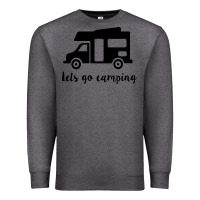 Charcoal Heather lets go camping Premium Sweatshirt - Unal Design