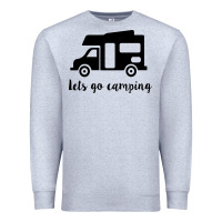 Heather Grey lets go camping Premium Sweatshirt - Unal Design