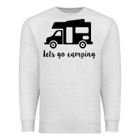 Oatmeal Heather lets go camping Premium Sweatshirt - Unal Design