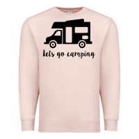 Pale Pink lets go camping Premium Sweatshirt - Unal Design
