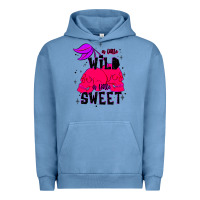 Pigment Pebble Blue a little wild a little sweet Urban Hoodie - JahusDesignShop
