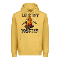 Antique Gold lets get toasted Premium Hoodie - CowhideDigitalArt