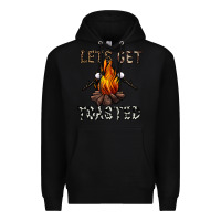 Black lets get toasted Premium Hoodie - CowhideDigitalArt