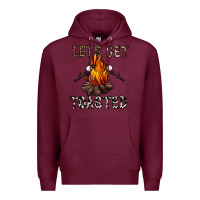 Burgundy lets get toasted Premium Hoodie - CowhideDigitalArt