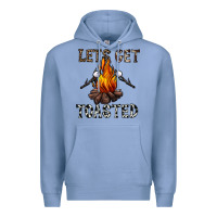 Colony Blue lets get toasted Premium Hoodie - CowhideDigitalArt