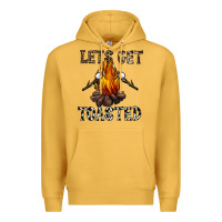 Mustard lets get toasted Premium Hoodie - CowhideDigitalArt
