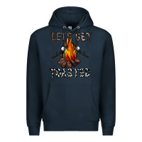 Navy lets get toasted Premium Hoodie - CowhideDigitalArt