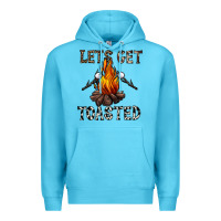 Ocean Blue lets get toasted Premium Hoodie - CowhideDigitalArt