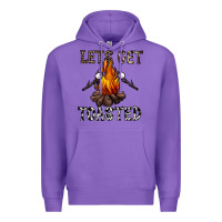 Purple lets get toasted Premium Hoodie - CowhideDigitalArt