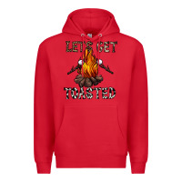 Red lets get toasted Premium Hoodie - CowhideDigitalArt