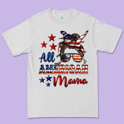 All American Mama Mother's Day Premium Tee Designed By Lillyallendesigns