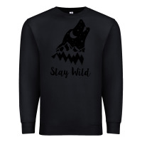 Black stay wild Premium Sweatshirt - Unal Design