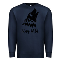 Navy stay wild Premium Sweatshirt - Unal Design