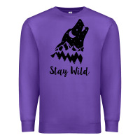 Purple stay wild Premium Sweatshirt - Unal Design