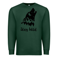 Sports Green stay wild Premium Sweatshirt - Unal Design