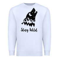 White stay wild Premium Sweatshirt - Unal Design