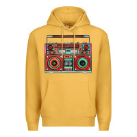 Mustard Boombox Premium Hoodie - FaDigitalArtStudio