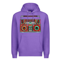 Purple Boombox Premium Hoodie - FaDigitalArtStudio