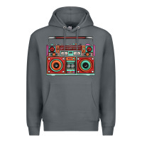 Rock Boombox Premium Hoodie - FaDigitalArtStudio