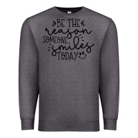 Charcoal Heather smile Premium Sweatshirt - Unal Design