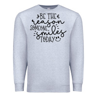 Heather Grey smile Premium Sweatshirt - Unal Design