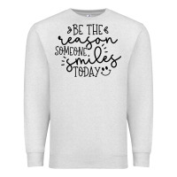 Oatmeal Heather smile Premium Sweatshirt - Unal Design
