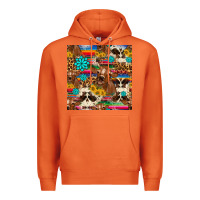 Carrot western sunflower bucket cow seamless pattern Premium Hoodie - HRA Design Shop