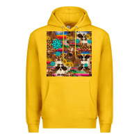 Lemon western sunflower bucket cow seamless pattern Premium Hoodie - HRA Design Shop