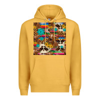 Mustard western sunflower bucket cow seamless pattern Premium Hoodie - HRA Design Shop