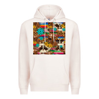 Pale Pink western sunflower bucket cow seamless pattern Premium Hoodie - HRA Design Shop