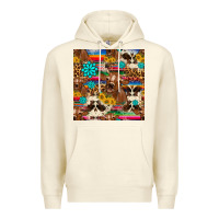 Sandshell western sunflower bucket cow seamless pattern Premium Hoodie - HRA Design Shop