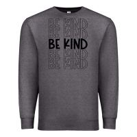 Charcoal Heather be kind Premium Sweatshirt - Unal Design