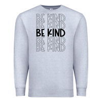 Heather Grey be kind Premium Sweatshirt - Unal Design