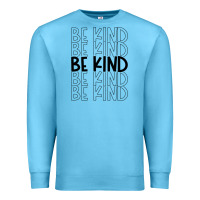 Ocean Blue be kind Premium Sweatshirt - Unal Design