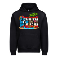 Black puerto rico and flowers with frog Urban Hoodie - AdoDesignShop