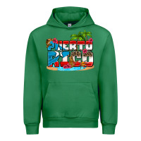 Emerald puerto rico and flowers with frog Urban Hoodie - AdoDesignShop