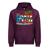 Mauve Wine puerto rico and flowers with frog Urban Hoodie - AdoDesignShop