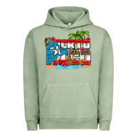 Pigment Oil Green puerto rico and flowers with frog Urban Hoodie - AdoDesignShop