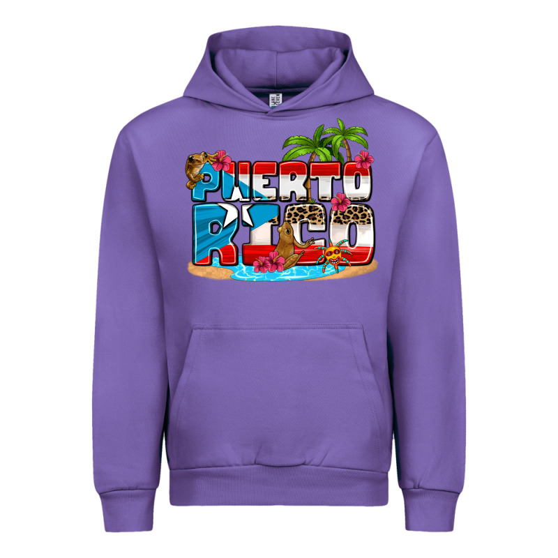 Puerto Rico And Flowers With Frog Urban Hoodie by AdoDesignShop | Teevron