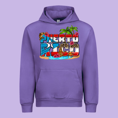 Puerto Rico And Flowers With Frog Urban Hoodie Designed By Adodesignshop