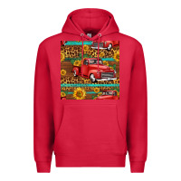 Cardinal western farm truck seamless pattern Premium Hoodie - HRA Design Shop