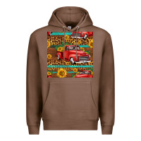 Chestnut western farm truck seamless pattern Premium Hoodie - HRA Design Shop